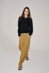 ZARA ZW 컬렉션 헤링본 테이퍼드 팬츠 - 미디움 카멜 7627 240 756