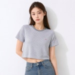 단톤 SS26 여성 반팔 크롭 티셔츠 DT CVT X C0408