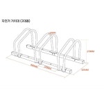 자전거 보관대 조립식 스탠드 800x325x265mm 이동식 홀더 주차장 1 블랙3프레임 800x325x265mm