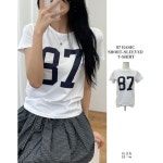 87 베이직 기본 반팔티셔츠 슬림핏 세미크롭