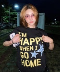 YK 와이케이 I am HAPPY 반팔티셔츠