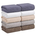 FASEN FASEN 호텔수건 먼지없는 프리미엄 극세사 타올 세면 타월 집들이 선물 406 GSM 수건 02데일리 럭셔리 타월 세트 5개