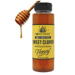 허니 피스트 생 스위트 클로버 꿀 12 Ounces HONEY FEAST Sweet Clover Honey - 12oz Jar Pure Raw Unfiltered