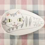 부뚜막고양이 부뚜막고양이 태봉이 물방울 22.3cm 접시 S 1P