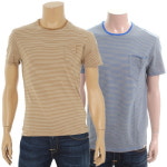 리바이스 스탠다드 포켓 스트라이프 라운드 티셔츠 92301-0008