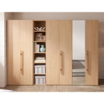 리바트 토스트 2800 선반거울형 장롱 네츄럴바디+네츄럴도어