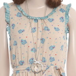 페이지플린 유니크 프린팅 패턴 프릴 티어드 민소매원피스 PC2-O033