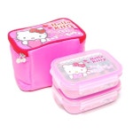 지원콘텐츠 헬로키티 하트 스텐 밀폐도시락