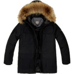 BSX 라쿤 퍼 후드 다운 재킷 074515