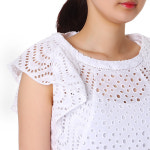 나이스클랍 펀칭 블라우스 N152MSC036