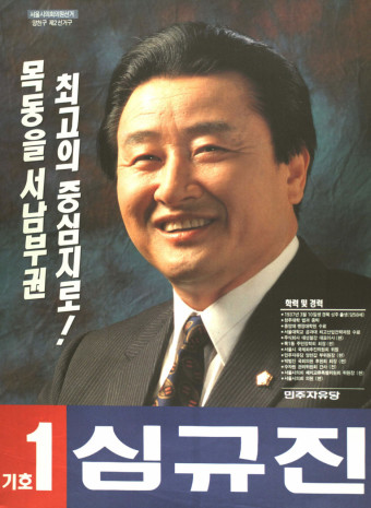1995 전국동시지방선거 서울 광역의원 심규진 선전벽보