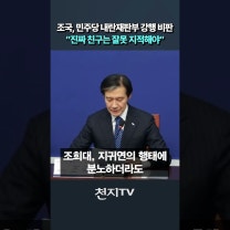 조국, 민주당 내란재판부 강행 비판 “진짜 친구는 잘못 지적해야” #쇼츠 #shorts