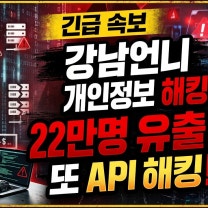 (영상) 강남언니 개인정보 해킹 사고 22만명, 또 API 해킹