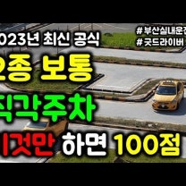 2종 보통 장내기능 시험 직각주차 탈선 없이 100점으로 합격하는 방법, T자 후진주차 수정방법, 운전면허 시험장, 운전면허학원 모두 적용 가능