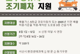 [서산소식] 노후 경유차 335대 조기 폐차 지원