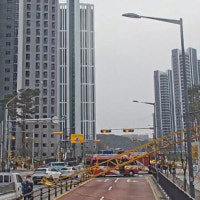 대전시 유성구 아파트 건설현장 타워크레인 넘어져 인부 1명 부상