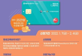 '年 35만원' 평생교육이용권 내일부터 신청…3만명 혜택