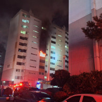 심야 광주 아파트 불…1명 중태·4명 연기흡입