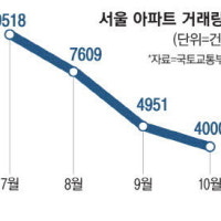 서울 아파트마저 거래 '꽁꽁'