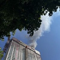 대구 중구 공사 현장 아파트 옥상서 화재 발생…인명피해 없어