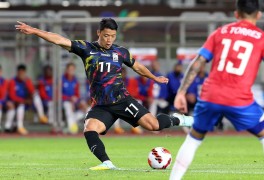 황희찬 선제골… 한국, 코스타리카에 전반전 1-0 앞서