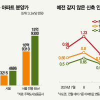 서울 아파트 분양가 1년 새 5억↑…고분양가에 신축 열기 식어가