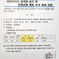 전기차 지하주차 금지, 아파트 관리규약 개정 논란
