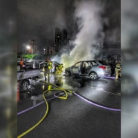 울산 아파트 주차된 차에 불...승용차 5대 불타