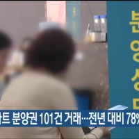1분기 아파트 분양권 101건 거래…전년 대비 78%↓