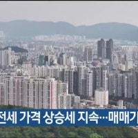 아파트 전세 가격 상승세 지속…매매가는 하락