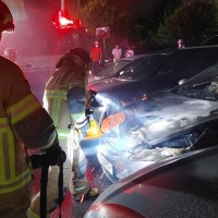 광주 방림동 아파트 주차장 차량 화재