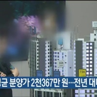 아파트 평균 분양가 2천367만 원…전년대비 48%↑