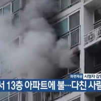 대전서 13층 아파트에 불…다친 사람 없어