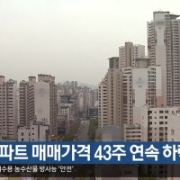 대구 아파트 매매가격 43주 연속 하락