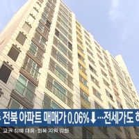 이번 주 전북 아파트 매매가 0.06%↓…전세가도 하락