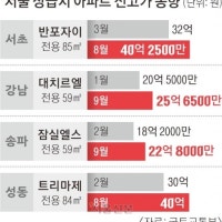 26억 2247만원 vs 4억 8966만원… 서울 아파트값 ‘초양극화’