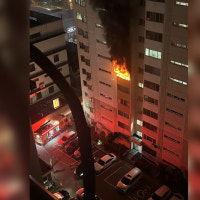 광주 북구 아파트서 불‥한밤중 수십명 대피