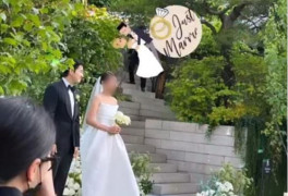 윤계상, 신라호텔 야외 결혼식서 지오디 축하에 '광대 폭발'..일부 공개
