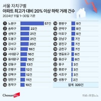 서울 아파트값 최고가 대비 20% ‘뚝’… 노원·성북·송파 순으로 많아