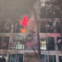 부산 북구 아파트 화재… 주민 60여명 대피