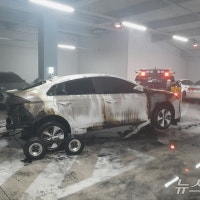 대구 아파트지하주차장 전기차 화재…수조에 담궈 완전 진화