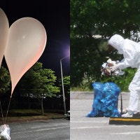 수도권 곳곳 '오물풍선' 발견…아파트 단지에도 떨어져