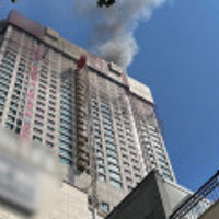 대구 중구 한 아파트 공사장서 화재 발생…소방 진화 나서