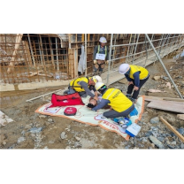 부산도시공사, 추락 사고 대응 모의훈련 실시