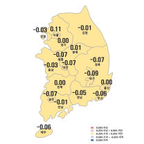 대전 아파트 값 11주 연속 하락…3월 5주 –0.07%