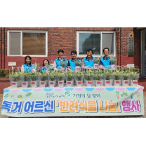 대전도시공사, 독거노인 50세대에 반려식물 나눔