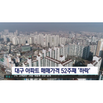 대구 아파트 매매가격 52주째 하락