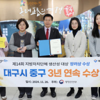 대구 중구, 인구관리·의료수준 ‘전국 최고’