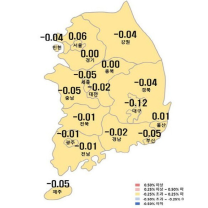 세종시 아파트값 '하락폭 1위'...매물 적체 기인
