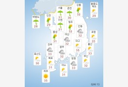 [오늘 날씨] 중부지방 또 집중호우…경기동부 등 150 이상 쏟아진다